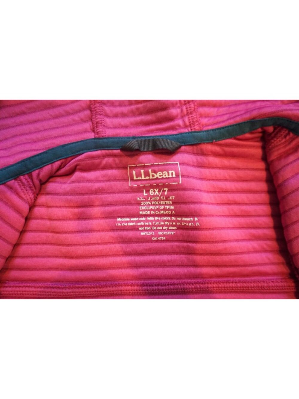 L.L.Bean Kids' Airlight Full-Zip Hoodie - Size 6X/7 - Picture 5 of 7